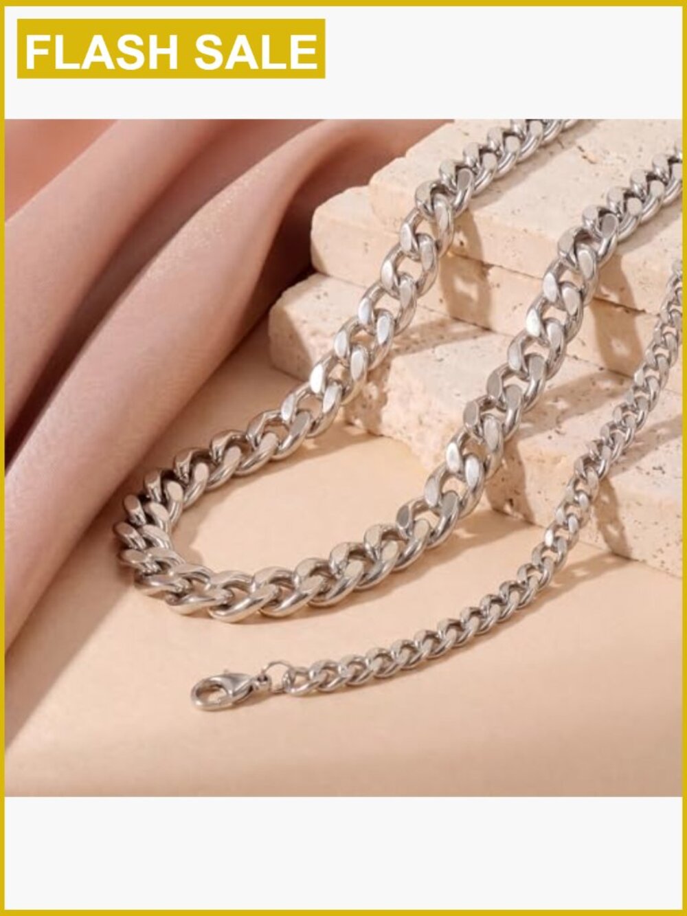 Layered Ankle Bracelets Set for Women 14K Gold/Silver Plated Cuban Chain Dainty - Picture 6 of 7